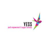 Colorful origami bird logo of YESS