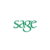 SAGE logo in green serif font